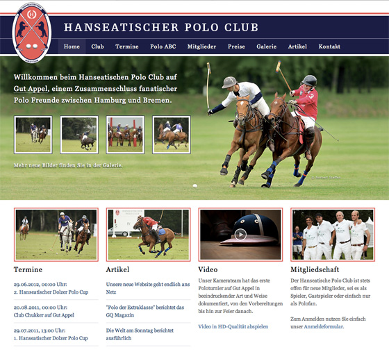 Webdesign Hanseatischer Polo Club